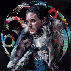 Winter is Coming by Zinsky - Embellished Canvas on Board sized 20x20 inches. Available from Whitewall Galleries